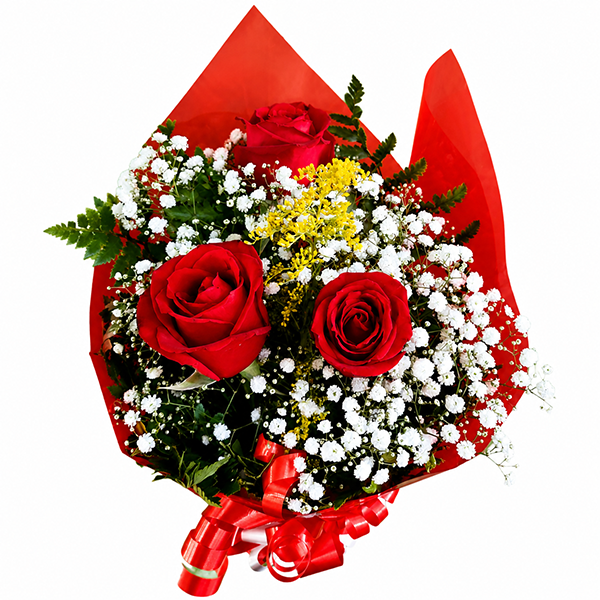 Buqu� Tradiconal com 3 rosas