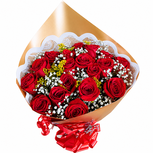 Buqu�  Tradiconal com 18 rosas Premium