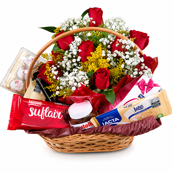 Cesta de chocolate premium