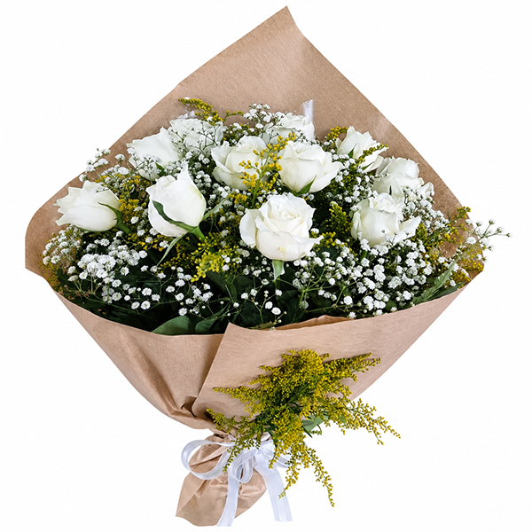 Buqu� Pureza de Rosas Brancas
