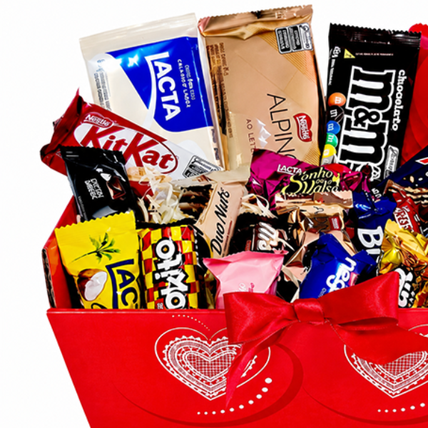 Cesta de Chocolate com Carinho