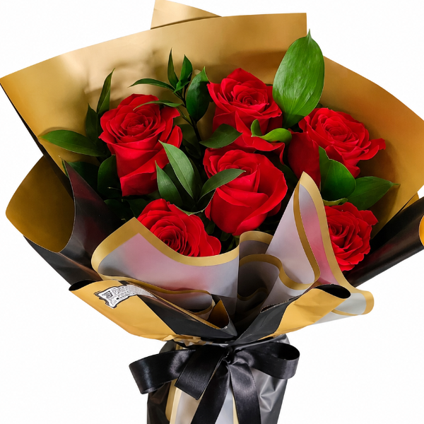 Buqu� Doce Encanto com 6 rosas