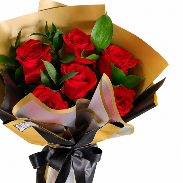 Buqu� Doce Encanto com 6 rosas