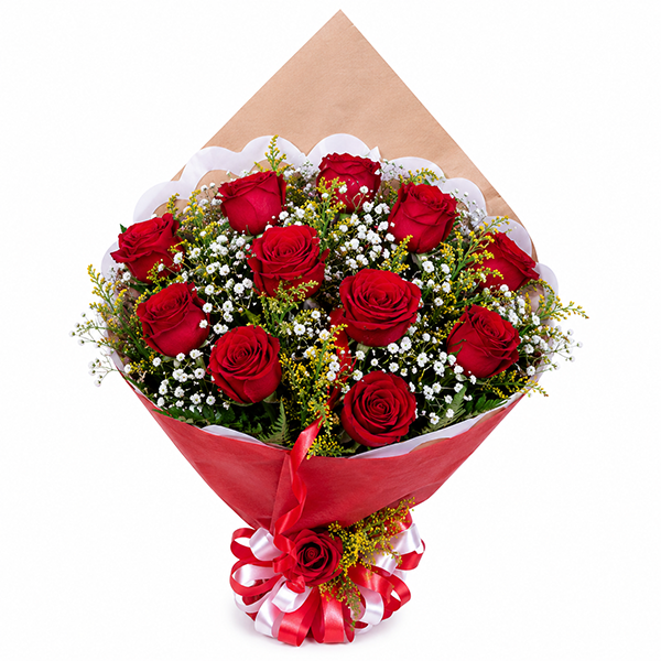 Buqu� Tradicional 12 Rosas Vermelhas