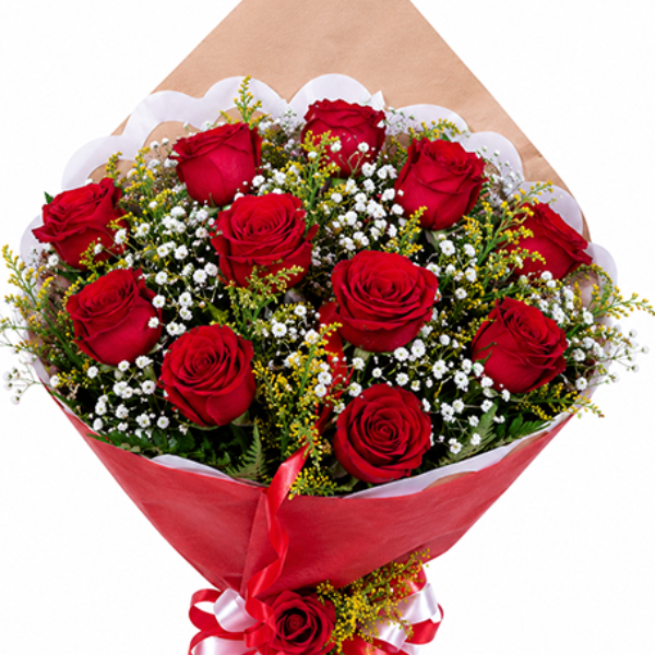Buqu� Tradicional 12 Rosas Vermelhas