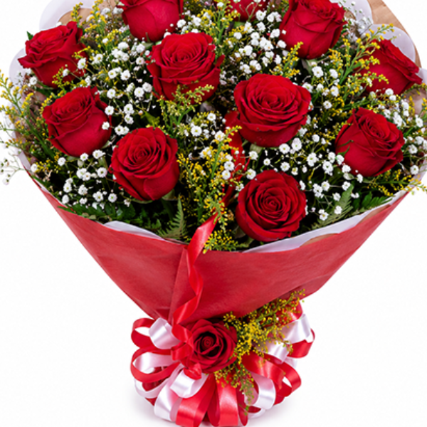 Buqu� Tradicional 12 Rosas Vermelhas